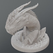 dragon rock base draconic 3d print model - Mito3D