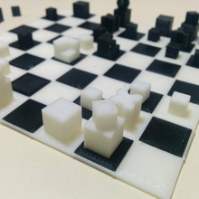 bauhaus jogo xadrez jogos tabuleiro 3d print model - Mito3D
