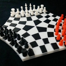 jogador xadrez conjunto placa quebra cabeça jogos tabuleiro 3d print model - Mito3D