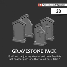grave stone pack tomb rock burial 3d print model - Mito3D