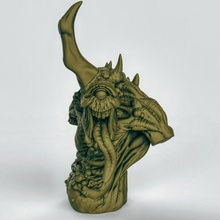 Plaga demonio busto mesa martillo guerra coleccionable caos Nurgle ageofsigmar aos portador plaga Nurgel 3d print model - Mito3D