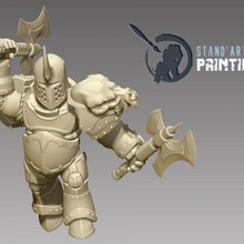 angry space dwarf 2 store fantasy sci-fi warhammer warrior miniature tabletop wargame chaos 3d print model - Mito3D