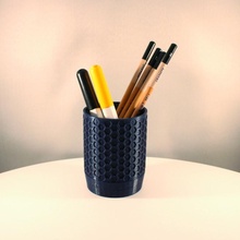 favo mel lápis suporte caneta escrivaninha escritório porta canetas organizador Porta pen holder mesa slimprint office equipment 3d print model - Mito3D