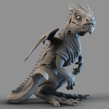 fledgling dragon tabletop baby creature monster statue 1 dnd babydragon 3d print model - Mito3D