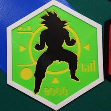 Goku dbz piastrella arte ufficio parete dragonballz arredamento 3d print model - Mito3D