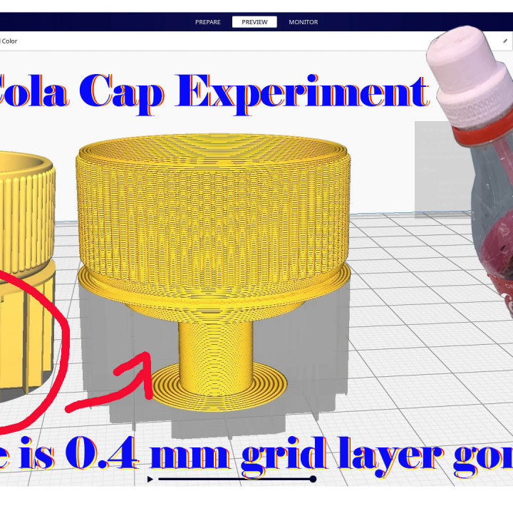 coca cola cap experiment pco 1881 3D print model - Mito3D