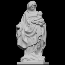 virgin child- notre-dame church- auxonne scan architecture france church scantheworld statues 3d print model - Mito3D
