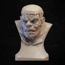 cadavre bust monster zombie 3d print model - Mito3D