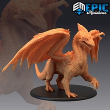 adult ice dragon arctic nights encounter white tabletop boss fantasy monster rpg warhammer snow enemy huge dungeon dnd pathfinder npc 3d print model - Mito3D