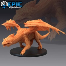 young ice dragon arctic nights encounter white tabletop boss fantasy medieval rpg warhammer snow enemy dungeon dnd pathfinder npc 3d print model - Mito3D