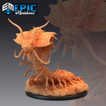 young remorhaz crawling arctic centipede snow monster tabletop fantasy insect rpg warhammer sla ice enemy dungeon dnd pathfinder 3d print model - Mito3D