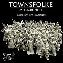 townsfolke mega-bundle tabletop dragons dungeons fantasy miniatures rpg wargames wargaming supportless roleplaying dnd 15mm 30mm ttrpg townsfolk civilians 3d print model - Mito3D