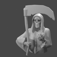 Büste heilig Tod Santa muerte 3d Halloween Sensenmann Busto Eindruck impresora3d Guada 3d print model - Mito3D