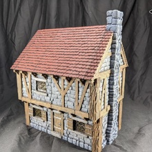 buildings stone brick cottage building rpg terrain openforge dungeon tiles d&d facade pathfinder towne 3d print model - Mito3D