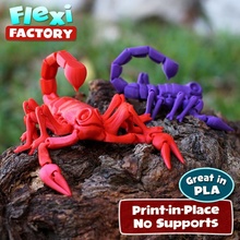 flexi print-in-place scorpion store print halloween scorpion toy flexable posable articulated  link flexi factory place linkage flexy dan sopala