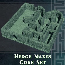 hedge mazes core set tabletop garden horror puzzle grass trap maze hedgerow topiary 3d print model - Mito3D