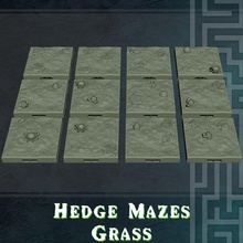 hedge mazes grass tabletop flowers modular terrain tiles dragonbite dragonlock 3d print model - Mito3D
