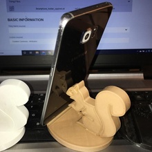 scoiattolo smartphone In piedi titolare supporto 3d print model - Mito3D