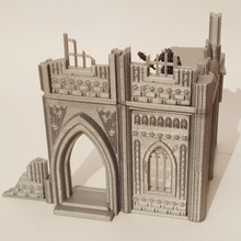 cathedral modular lite version building dungeons gothic miniatures terrain warhammer imperial dungeonsanddragons diorama ruins dnd warhammer40k ruined w40k destroyed destroy imperialis dominus modularterrain dominusterrain imperialsector gothiccatedral 3d print model - Mito3D