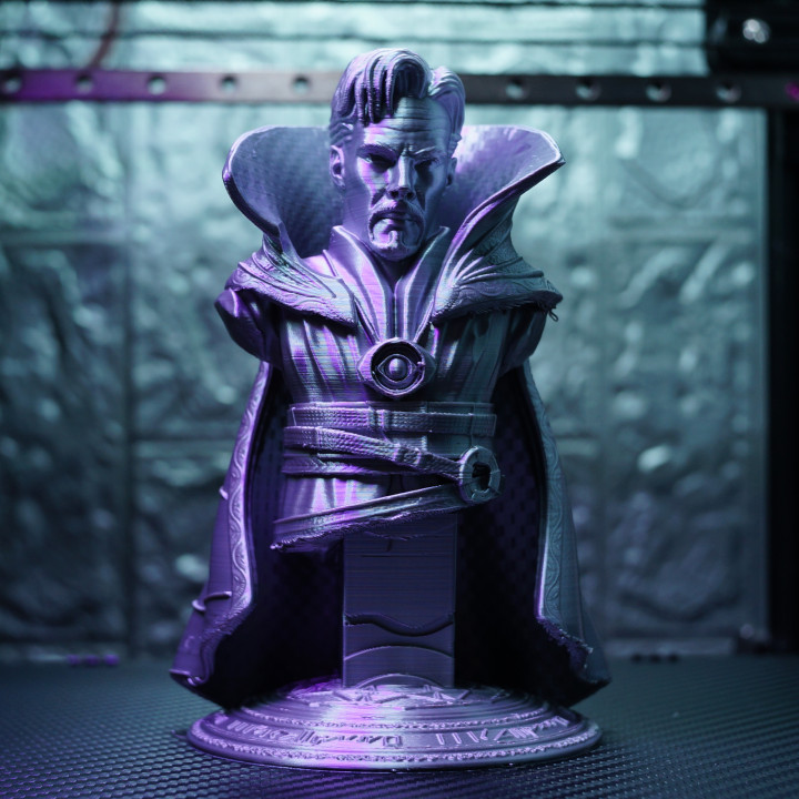 doctor strange bust support free action figure hero marvel super mcu avenger 3D print model - Mito3D