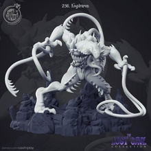 kogdragon pre-supported tabletop lost monster portal cave underdark tencacles 3d print model - Mito3D