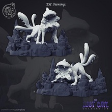 demodog pre supported mesa demonio perro perdió cueva oscuridad caverna 3d print model - Mito3D