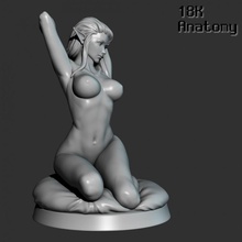 18k anatomia elfo negozio arte corpo fantasia femmina figura sexy donna nudo Seno ragazza copertina Bello 3d print model - Mito3D