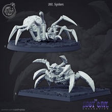 Spinnen pre supported Tischplatte verloren Spinne Monster Höhle unterdunkel Höhlen 3d print model - Mito3D