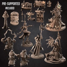 october 2020 release - cultists ancients tabletop pope cthulhu tentacle library altar scenery alchemy bases cultist nun monthly nzoth 3d print model - Mito3D