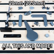 20mm 200mm bench dog set levers cams stops cookie lever tools clamp 20 cam woodworking dogs clamping mm locking festool mft benchdog benchdogs planing 3d print model - Mito3D