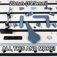 20mm 199mm bench dog set levers cams stops cookie lever tools clamp 20 cam woodworking dogs clamping mm locking festool mft benchdog benchdogs planing 3d print model - Mito3D