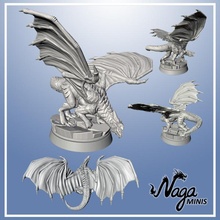 glace dragon table fantaisie mini rpg blanc 3d print model - Mito3D