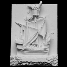 high-relief boat scan sculpture france 3dprintable relief 3d print model - Mito3D