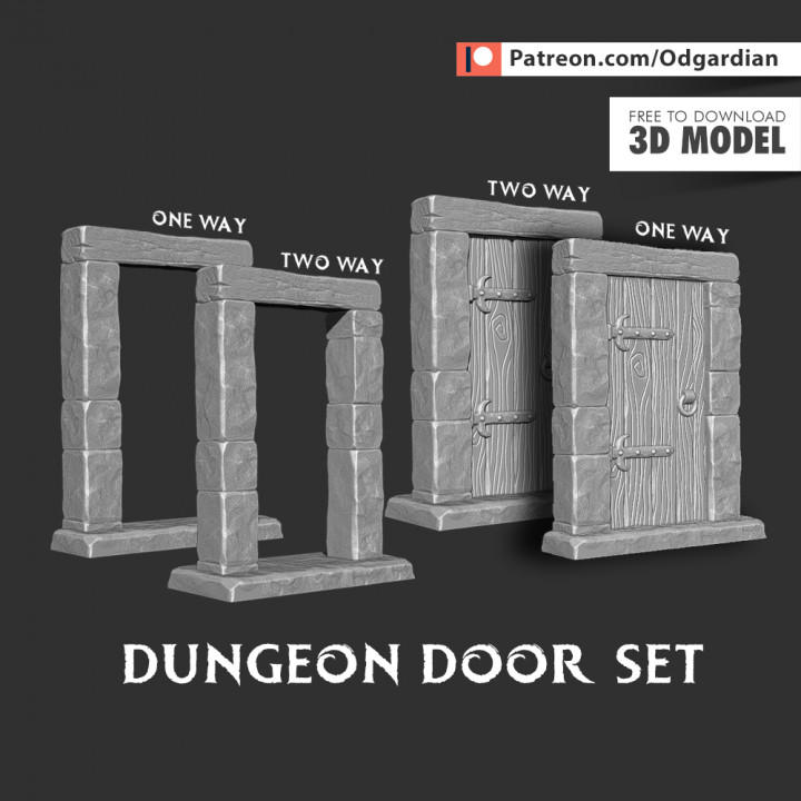dungeon door gate 3D print model - Mito3D