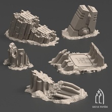 rovine karnac negozio alieno antico Egitto Guerre stellari terreno warhammer scenario warhammer40000 necron 3d print model - Mito3D