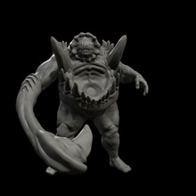 gluttony v2 undead warhammer dead mouth tentacle 3d print model - Mito3D