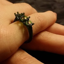 tri gem bague bijoux l'anneau 3d print model - Mito3D