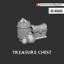 treasure chest box barrel loot scatter dungeondecor 3d print model - Mito3D