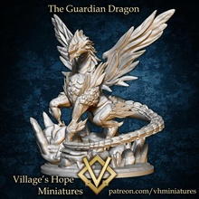 guardian dragon tabletop fantasy mini monster rpg dnd ttrpg trpg 3d print model - Mito3D