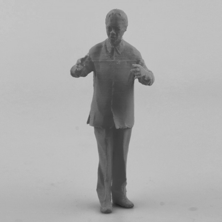 statue nelson mandela place parlement londres numérisation noir politicien révolutionnaire philanthrope président chef l'exécutif magasin nelsonmandela southafrica 3D print model - Mito3D