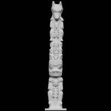 heraldisch Pole britisch Kolumbien Scan Frankreich scantheworld Totempfahl 3d print model - Mito3D