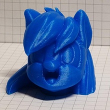 happy dash head face smile pony mlp smiling rainbowdash rainbow 3d print model - Mito3D