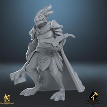 Dragonborn paladin masaüstü fantezi kahraman rpg kutsal dnd 3d print model - Mito3D