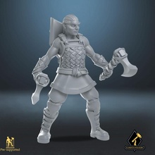 Goliat combatiente mesa hembra héroe guerrero dnd heroína aventura 3d print model - Mito3D