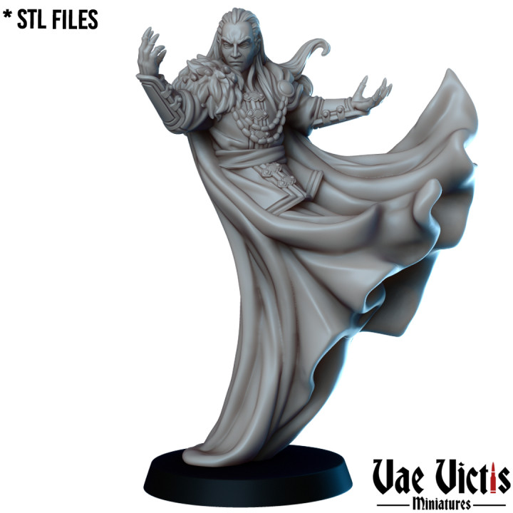 senhor vampiro tampo mesa bastão criatura fantasia gótico monstro rpg Drácula dnd strahd Ravenloft 3D print model - Mito3D
