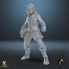 courier tabletop female fighter dnd heroine tavern brawl pugilist mailperson neitherrainnorsleet 3d print model - Mito3D