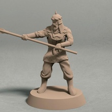 Reich Jagran Soldat Speer Pose 3 Miniatur stl Datei Tischplatte uralt Fantasie Rollenspiel Wargaming 3d print model - Mito3D