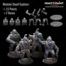 modular dwarf explorer store dragons dungeons fantasy hero warhammer rings lord age multi wargame 9th dwarves sigmar 3d print model - Mito3D