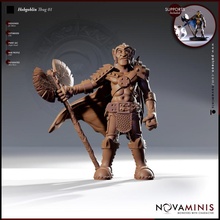 hobgoblin thug 01 store dragons dungeons fantasy mini monster rpg roleplaying tabletop 28mm dnd pathfinder presupported pre-supported novaminis 3d print model - Mito3D