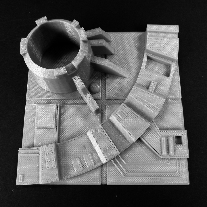 death star tiles tabletop movie starwars 3D print model - Mito3D